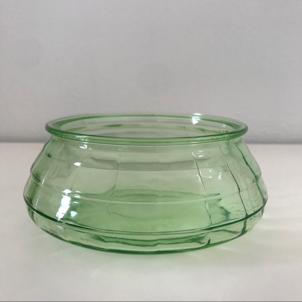 Green Depression Glass Bowl